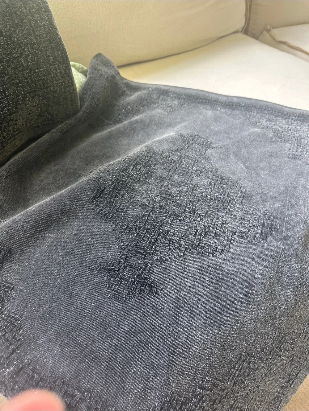 Pottery Barn Black Textured Accent Pillow Covers (2)